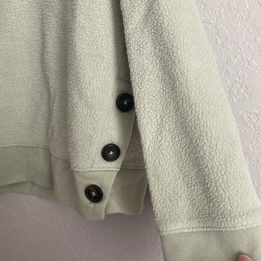 Madewell Brushed Fleeced Side Button Sweatshirt S… - image 5